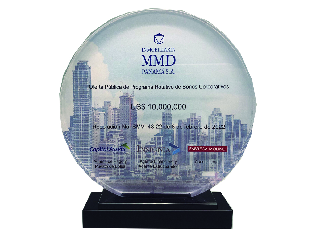 Placa de Cristal Clásica para clientes