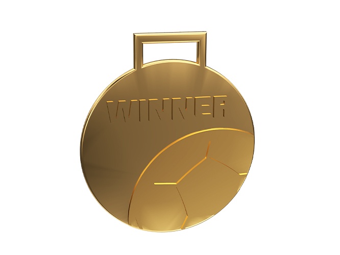 Medalla de oro para fútbol