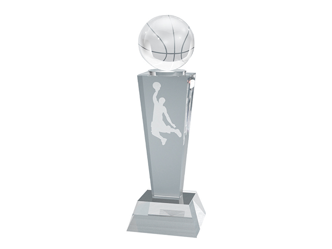 Trofeo de Basquetbol en cristal 3d