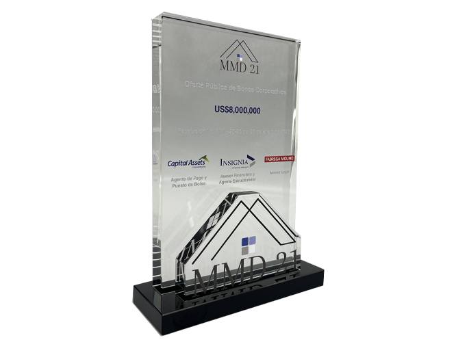 Premio institucional de cristal