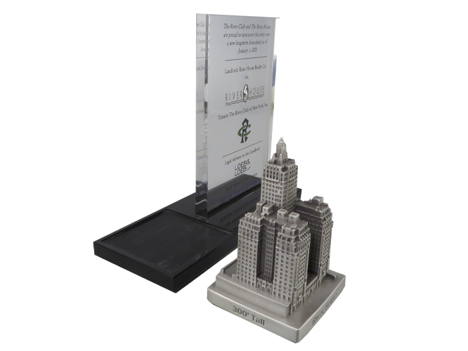 Building metal New York financial tombstone