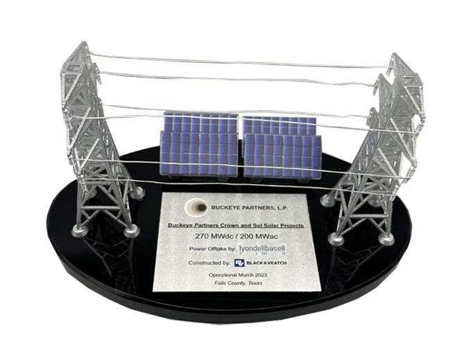 Trofeo panel solar renovable 