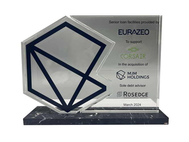 Logo themed trophy with marble base