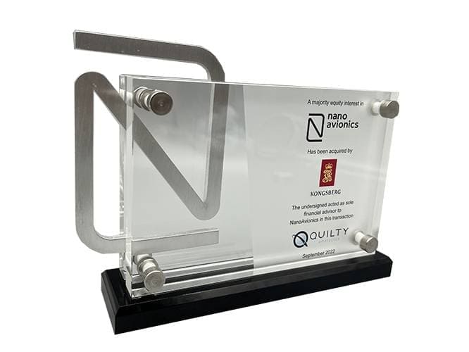 corporate trophy aluminum logo