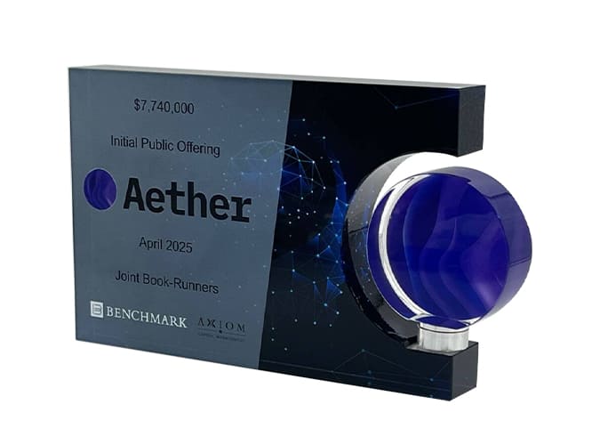 rotating banking financial trophy logo