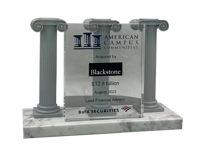 trophy Greek  columns marble crystal